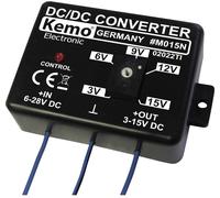 Transformateur de tension (kit monté) Kemo M015N Tension dentrée (plage): 6 - 28 V/DC Tension de sortie (gamme): 3 - 15 V/DC