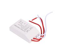 Transformateur électronique 40W 60W 80W AC220V à AC12V, adaptateur de pilote d'alimentation pour perles de lampe halogène, plastique blanc, taille compacte (60W)