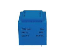 Transformateur encapsulé Transformateur d'isolation de sécurité encapsulé PE2818S-I 3VA 230V-380V / 6V/7.5V/9V/12V/15V/18V/24V, soudage de PCB(3VA-380V-9V)