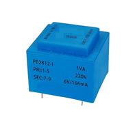 Transformateur encapsulé Transformateur d'isolement de sécurité encapsulé, PE2812-I 1VA 110V-380V / 6V/7.5V/9V/12V/15V/18V/24V(1VA-230V-9V)