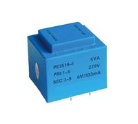 Transformateur encapsulé Transformateur encapsulé époxy sous vide, PE3518-I 5VA 110V-380V / 6V/7.5V/9V/12V/15V/18V/24V, for Isolation montée sur PCB(5VA 220V 12V)