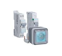 Transformateur - HAGER - Witty IP55 3KW 2P+T M2 - Monophasé - Protection différentielle - Gris