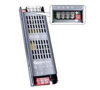Transformateur LED 220V-12V 200W - Alimentation LED Driver 12V 16.6A avec 4 Niveaux de Luminosité, Démarrage Progressif, Protection Surcharge et Surtension, Silencieux (12V, 200, Watts)