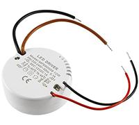 Transformateur LED 230 V ~ vers 12 V = 12 W - Rond - Bloc d'alimentation pour éclairage LED - Ø x H 55 x 23 mm - Convient pour boîtes encastrées