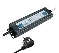 Transformateur LED 24 V 100 W : transformateur étanche pour extérieur avec prise, IP67, alimentation LED 4,2 A, convertisseur AC 230 V vers DC 24 V pour rubans LED, spots et bandes lumineuses.