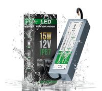 Transformateur LED Alimentation Pilote LED étanche IP67 dans un boîtier en alliage d'aluminium Convient pour l'éclairage de bande LED, le module LED et l'éclairage extérieur DC12V (15.00)