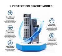 Transformateur LED dimmable DC 24V 2.5A 60W Alimentation professionnelle pour bandes LED avec 5 modes de protection, convient pour 220-240V AC à transformateur basse tension