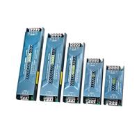 Transformateur LED ultra fin AC100-240V DC12V/24V pour ruban LED | Driver LED ultra fin, réglable AC100-130V ou AC220-240V, sans ventilateur ni bruit, boîtier métallique.(150W,12V)