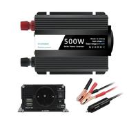 Transformateur Onduleur 500 W DC 12 V vers AC 220 V 230 V Convertisseur Tension Noir Adaptateur Transformateur Automatique Double Prise USB Universelle UE(Europe)