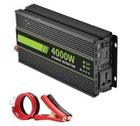 Transformateur Onduleur À Onde Modifiée, Prise UE, Prise Un, DC 12 V/24 V vers AC 220 V 50 Hz, Interface Type-C Onduleur Convertisseur(24V4000W Un-TYPEC F)