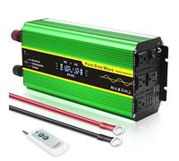 Transformateur Onduleur AC110V À Onde Sinusoïdale Pure Tension D'entrée 12V/24V Prise 60Hz Convertisseur De Batterie Camping/extérieur Travail/Voyage(Green 12V 110V 8000W)