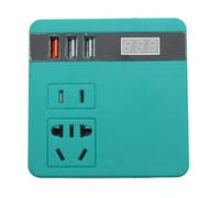 Transformateur Onduleur De Batterie Lithium 120 W 18 V/21 V vers 110 V/220 V Multifonction pour Usage Domestique Et Extérieur(Vert)