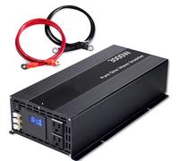 Transformateur Onduleur Sinusoïdal Pur 3000W 12V/24V/36V/48V CC vers 120V/220V/240V CA pour Panneaux Solaires Générateurs Écrans LCD pour Voiture/Camping(24V,110V)