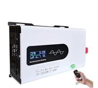 Transformateur Onduleur Solaire À Onde Sinusoïdale Pure 7000W 2600W Batterie Externe Portable DC 24V 48V 60V 72V 96V vers AC 220-240V Prise 50Hz(12V,2600W 2.6KW Remote)