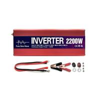 Transformateur Onduleur Solaire DC 12 V vers AC 110 V 220 Puissance Crête 1000 W 1600 W 2000 W 3000 W Onduleur Sinusoïdal Pur Convertisseur Batterie Externe Portable(110V 60HZ,2200W 24V)