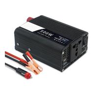 Transformateur Onduleur Voiture 300 W 500 W DC 12 V AC 220 V Convertisseur Chargeur Portable Extérieur Prise Allume-Cigare UE/Universelle(Black 500W Universal)