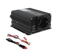 Transformateur Onduleur Voiture DC12V AC110V/220V Convertisseur Puissance Portable pour Ordinateur Portable/téléphone Adaptateur Charge Extérieur 300W 500W(220V 500W EU Black)