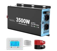Transformateur Ondulr Sinoïdal Pur 3500W Puissance Contin Puissance Crête 7000W DC 12V vers AC 230V 50 Hz Prise Convertissr Voltmètre LCD Voiture