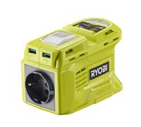 RYOBI Inverseur de Tension sans Fil 18V One+ RY18BI150B-0 - Prise 230V + USB, Puissance 150W pour Recharge Appareils Électriques - Nomade - Batterie Non Incluse