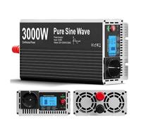 Transformateur Tension Onduleur Sinusoïdal Pur 3000 W DC 12 V vers AC 220 V 230 V Convertisseur avec Écran LCD Télécommande 1 Prise Secteur Et 1 Port USB pour Voiture Inverter(24V,3000W)