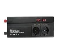 Transformateur Tension Onduleur Voiture 2600 W Alimentation DC 12 V/24 V vers AC 220 V Affichage LED Convertisseur 4 USB Chargeur Transformateur Prise UE/Universelle Inverter(24V EU Black)