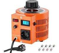transformateur variable 2000VA, 6,6 ampères, entrée 230 V, sortie 0-300 V, régulateur de tension alternative, avec écran LCD, 4 fusibles supplémentaires, régulateur de tension domestique-bureau indust