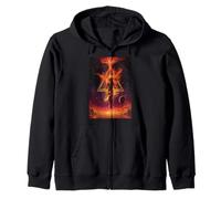Transformation de Puissance Triangulaire Flammes cosmiques Femme Sweat à Capuche