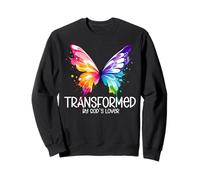 Transformé par l'amour de Dieu, Papillon chrétien, Foi, culte Sweatshirt