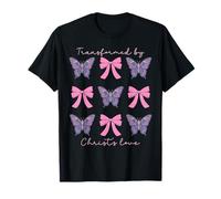 Transformed by Christs Love Coquette Bow Christian Women T-Shirt