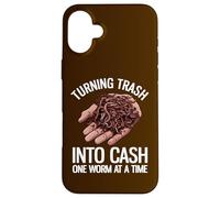 Transformer Les ordures en espèces Un ver à la Fois Funny Worm Farmer Coque pour iPhone 16 Plus