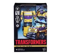 Transformers Age of The Primes, Figurine Convertible Combaticon Swindle Classe Voyageur de 16,5 cm, Robots Jouets, dès 8 Ans