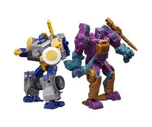 Transformers Age of The Primes Wreck ‘n Doom Collection, Pack de 2 Figurines Convertibles Fisitron et Carnivac