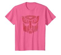 Transformers Autobots Classic Distressed Logo T-Shirt, Enfant, Rose Chiné, 12 Ans