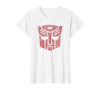 Transformers Autobots Classic Distressed Logo T-Shirt, Femme, Blanc, XS