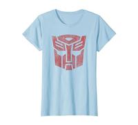 Transformers Autobots Classic Distressed Logo T-Shirt, Femme, Bleu Céleste, S