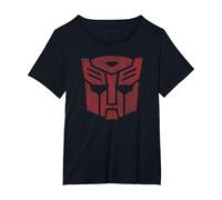 Transformers Autobots Classic Distressed Logo T-Shirt, Femme Grandes Tailles, Noir, 2X