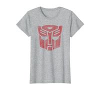 Transformers Autobots Classic Distressed Logo T-Shirt, Femme, Gris Chiné, M