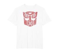 Transformers Autobots Classic Distressed Logo T-Shirt, Homme Grandes Tailles, Blanc, 4X Tall
