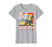 Transformers Bumblebee 84 Retro T-Shirt, Femme, Gris Chiné, XS