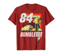 Transformers Bumblebee 84 Retro T-Shirt, Homme, Canneberge, M