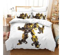 Transformers Bumblebee Impression En D Parure De Couette Avec Fermeture Eclair Housse De Couette Respirante£¬Pour Tout Le Monde£¬Robot Movie Housse De C