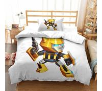 Transformers Bumblebee Impression En D Parure De Couette Avec Fermeture Eclair Housse De Couette Respirante£¬Pour Tout Le Monde£¬Robot Movie Housse De C