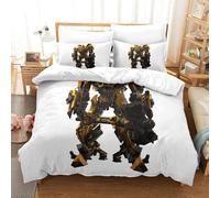 Transformers Bumblebee Impression En D Parure De Couette Avec Fermeture Eclair Housse De Couette Respirante£¬Pour Tout Le Monde£¬Robot Movie Housse De C