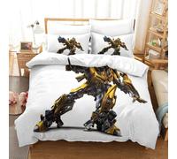 Transformers Bumblebee Impression En D Sets Housse De Couette Avec Taies D'oreiller Microfibre Literie Parure De De Lit Avec Fermeture ¿¿Clair Pour Per
