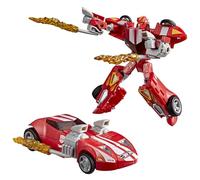 Transformers Collaborative Hot Wheels® x, Figurine Red Twin Mill eluxe de 12,5 cm, Conversion de Robot à Voiture de Course, dès 8 Ans