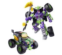 Transformers Collaborative x Monster Jam, Figurine Convertible Grave Digger (Grim) Classe Leader de 23,5 cm, Mode Monster Truck, dès 8 Ans