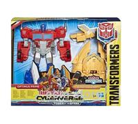 Hasbro Robot d'action Transformers Cyberverse Optimus Prime Ark Power Camion 30 cm Jaune Mixte Enfant