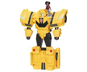 Transformers EarthSpark, Figurine Spin Changer Bumblebee de 20 cm avec Figurine Mo Malto de 5 cm, à partir de 6 Ans