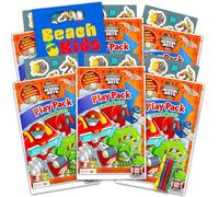 Transformers Ensemble de cadeaux de fête - Lot de 6 paquets de jeu avec livres de coloriage, crayons, autocollants et sacs surprise | Fournitures de fête Transformers pour enfants
