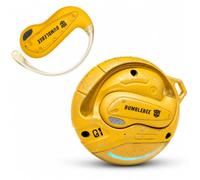Transformers Flux T86 Écouteurs sans fil Bluetooth à crochet d'oreille, étui de charge robuste en alliage de zinc, pilotes Hi-Fi de 14,2 mm, microphone intégré, modes jeu et musique, écouteurs de